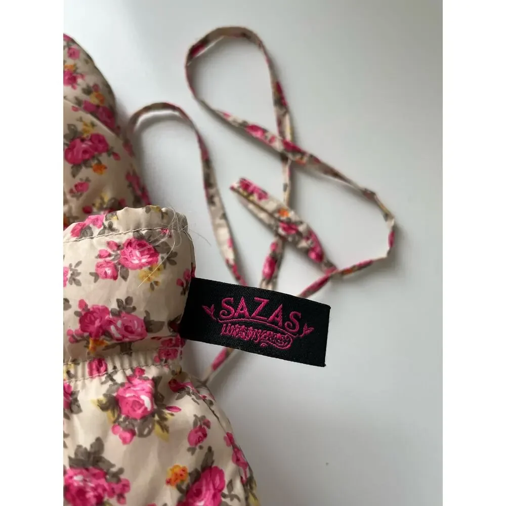 Floral Toddler Mittens with String Padded Water Resistant Size 2T